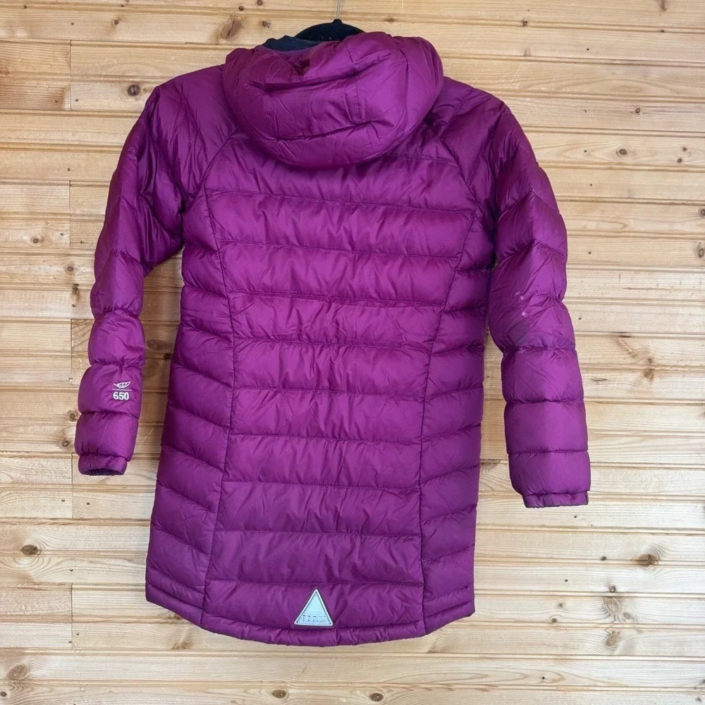 L.L. Bean Coat Puffer Down Hood Purple Girls' Sz 8 Winter Kids Snow Sustainable